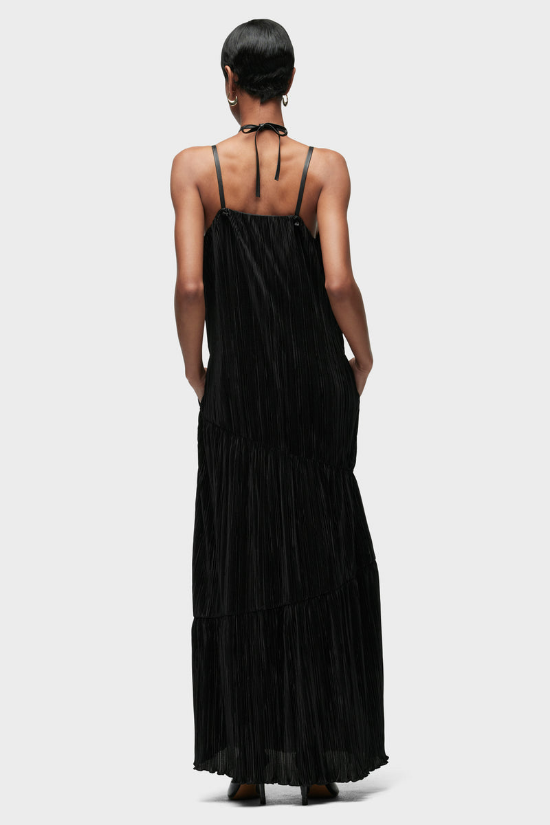 Plisse Tiered Dress
