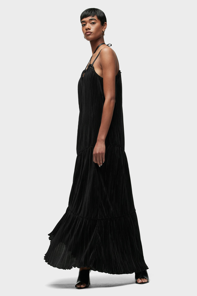 Plisse Tiered Dress