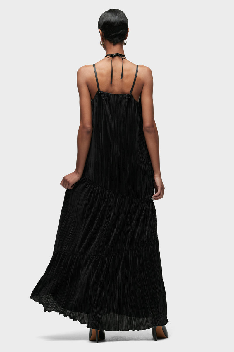 Plisse Tiered Dress