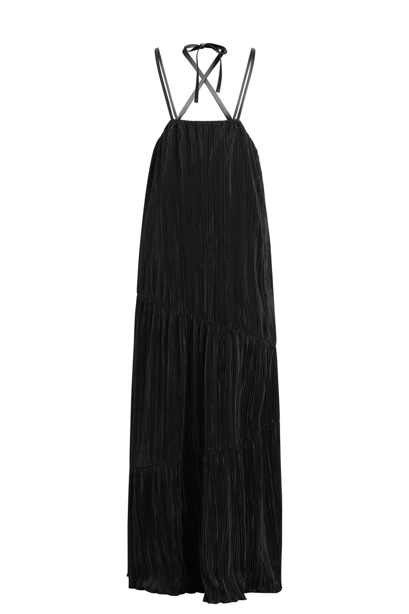 Plisse Tiered Dress