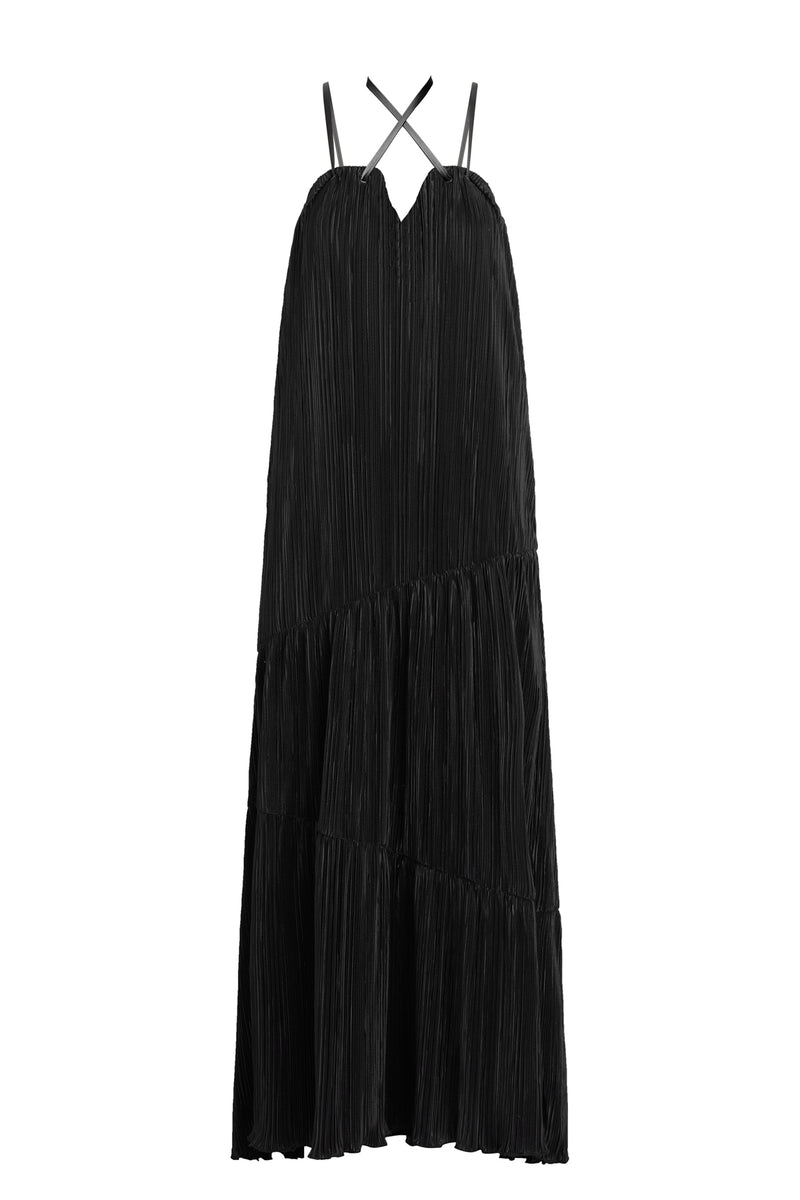 Plisse Tiered Dress