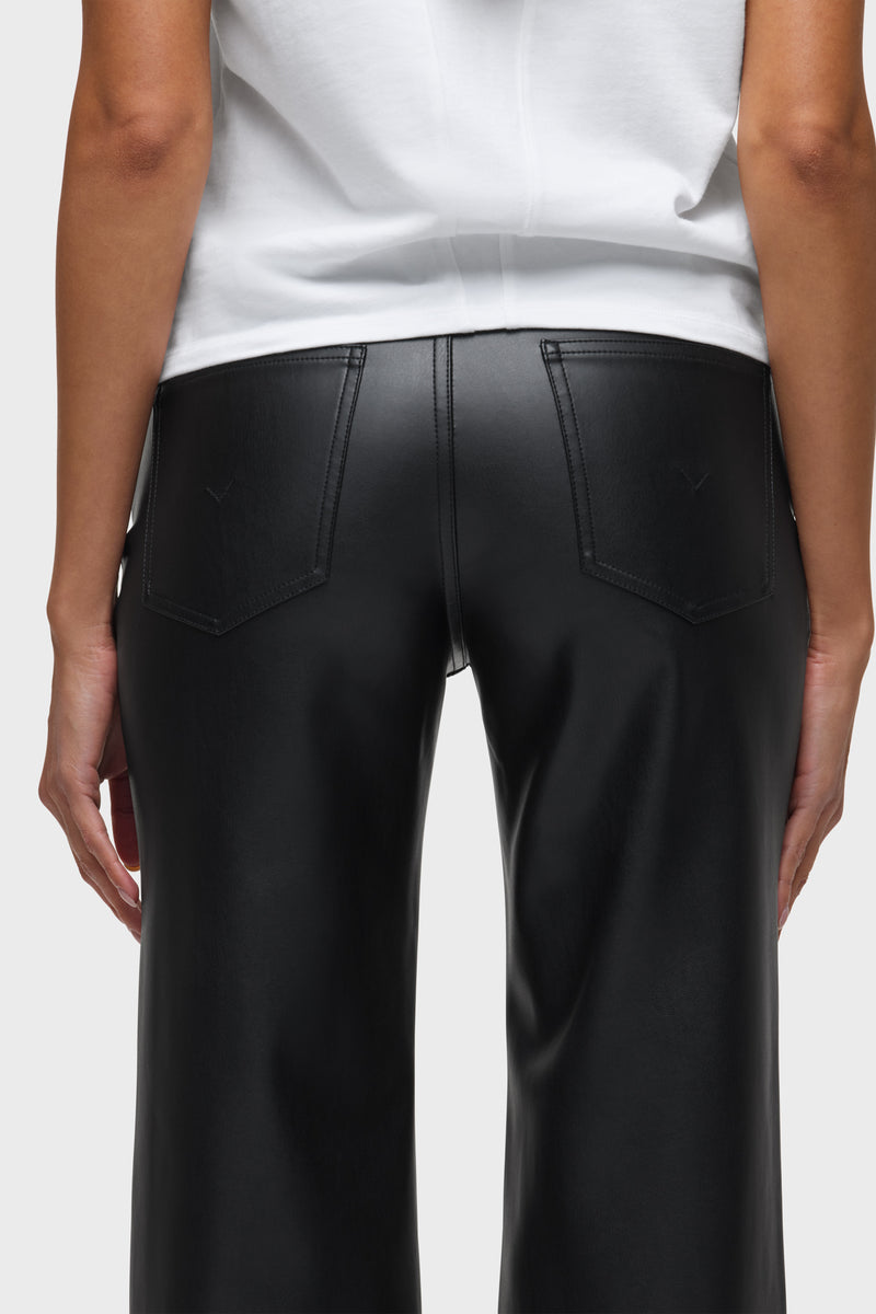 Rosie Vegan Leather High-Rise Wide Leg