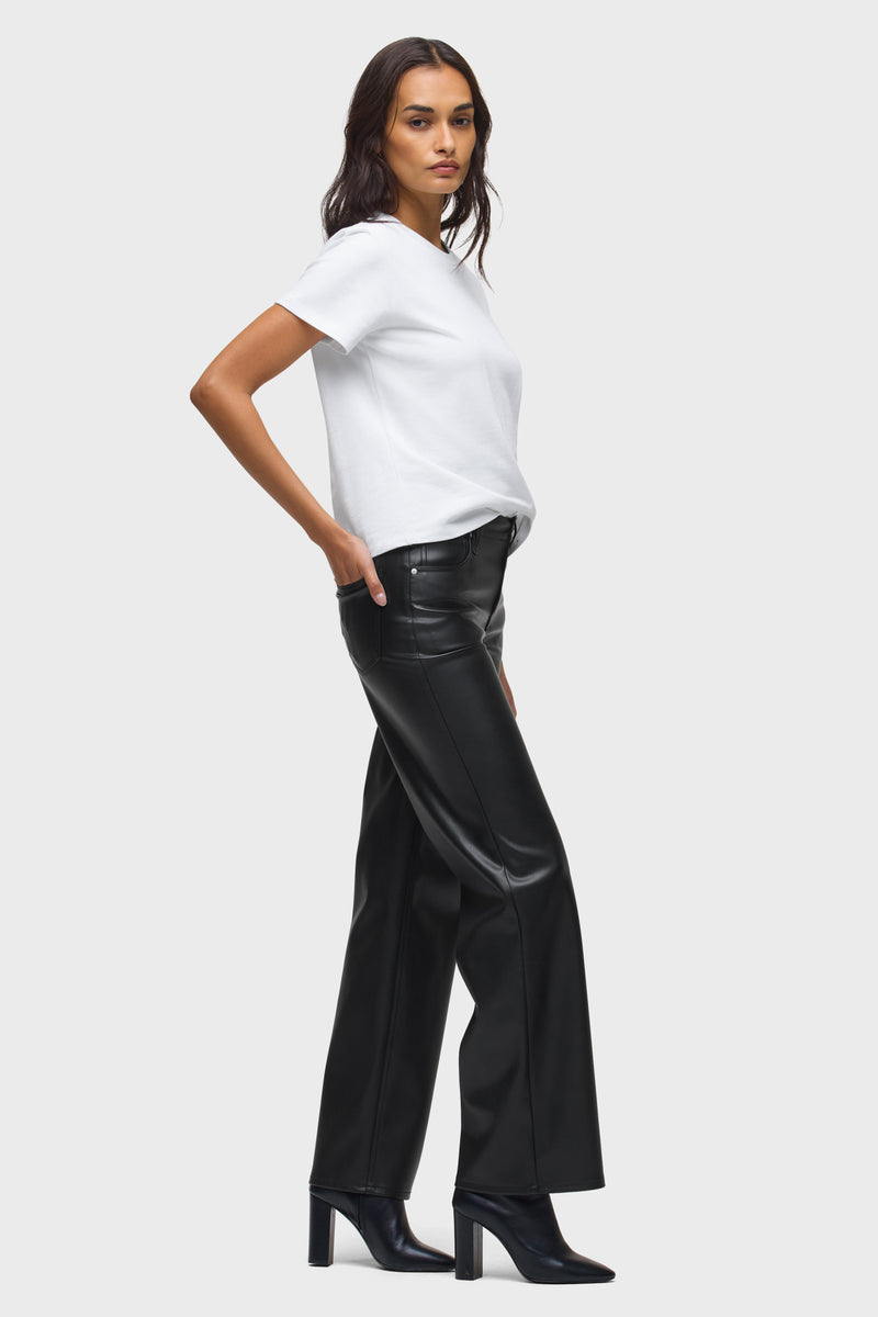 Rosie Vegan Leather High-Rise Wide Leg