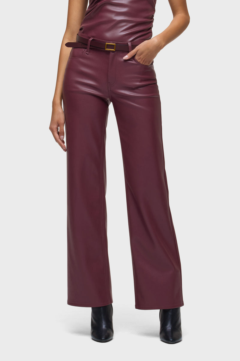 Rosie Vegan Leather High-Rise Wide Leg