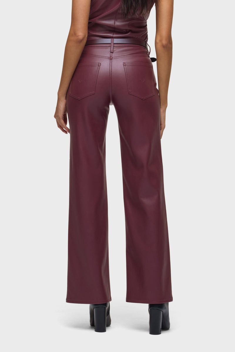 Rosie Vegan Leather High-Rise Wide Leg