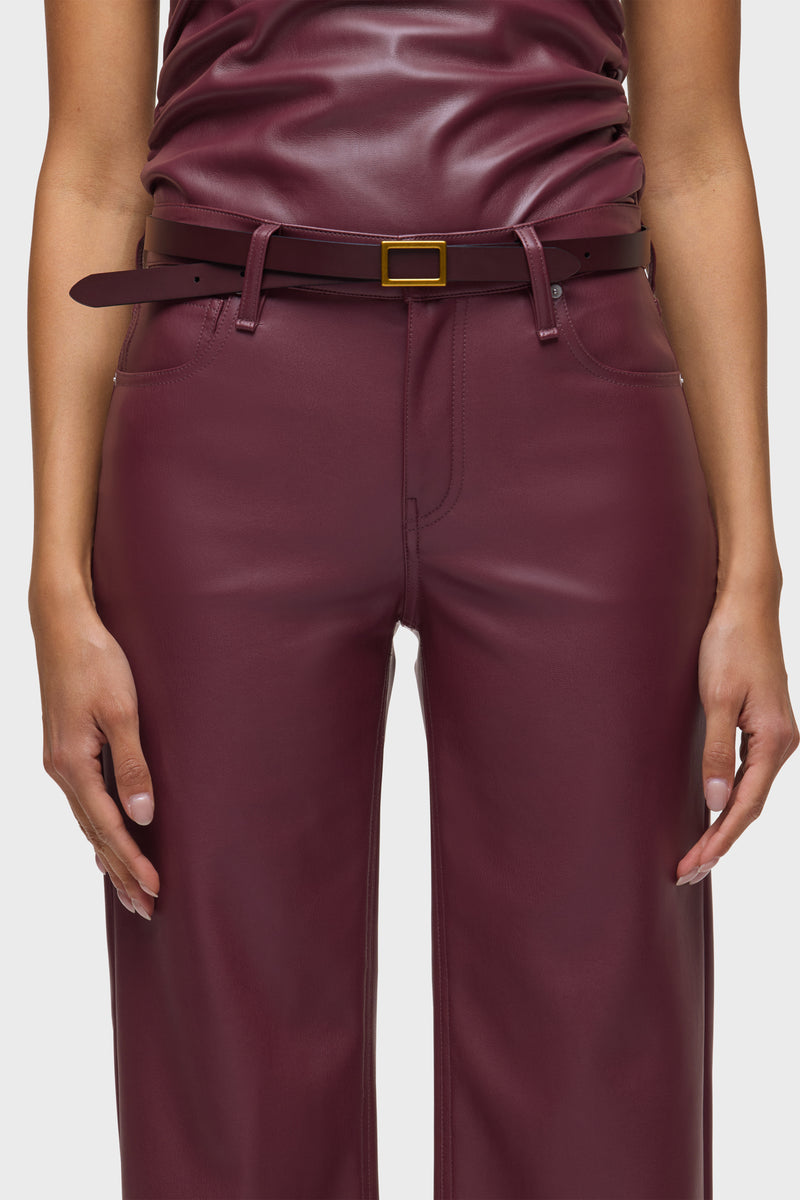 Rosie Vegan Leather High-Rise Wide Leg