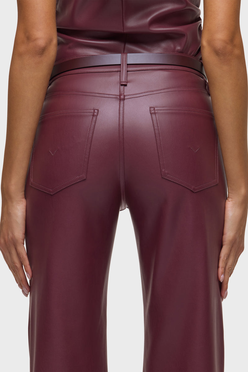 Rosie Vegan Leather High-Rise Wide Leg