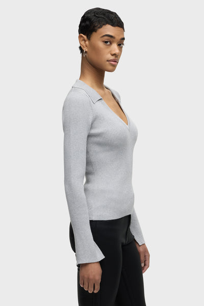 Long Sleeve V-Neck Popover