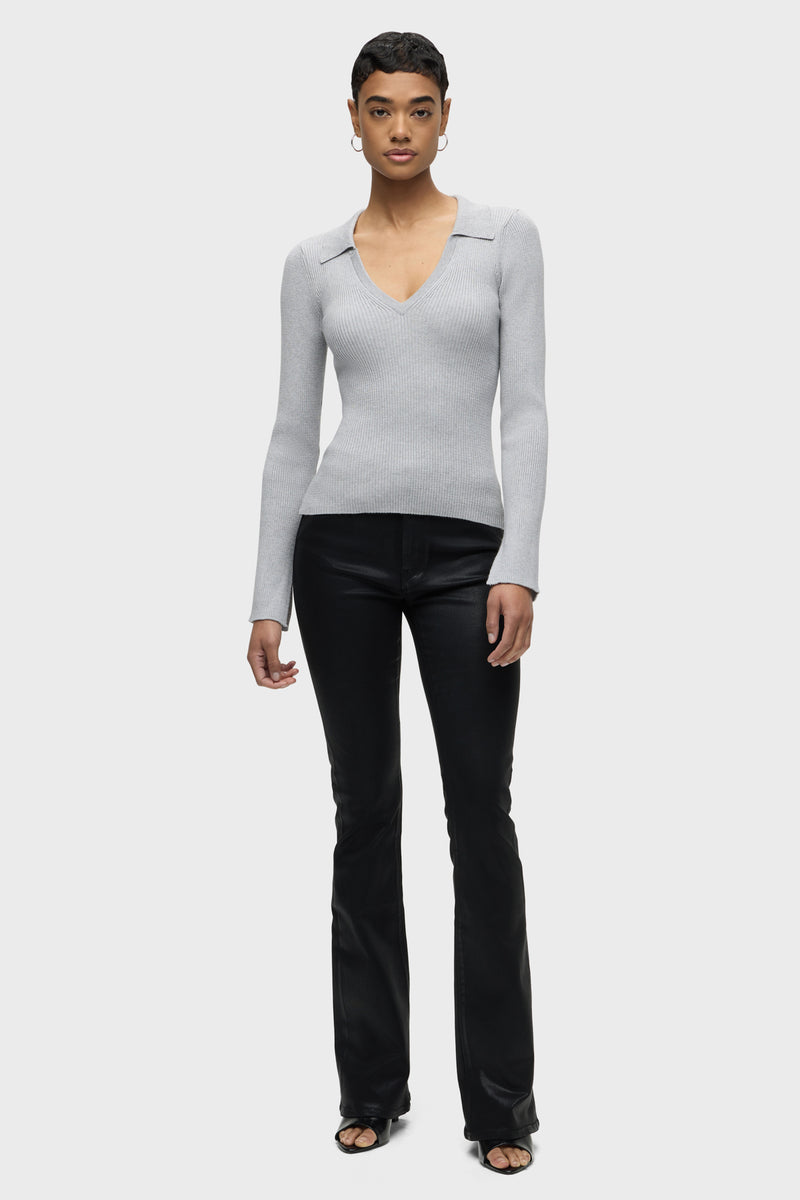 Long Sleeve V-Neck Popover