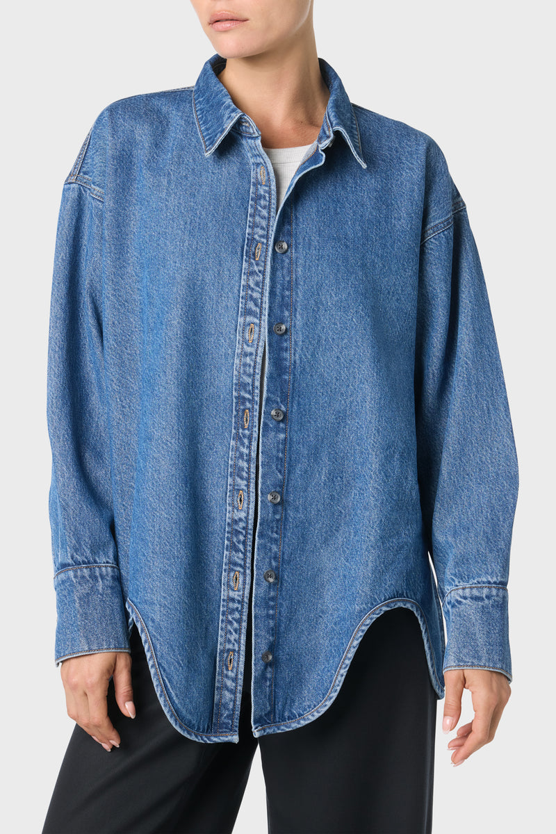 TODAYFUL 完売 Henleyneck Denim Shirts デニム 未使用級✨TODAYFUL Henleyneck Denim Shirts F - メルカリ