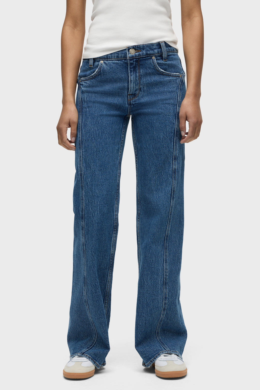 Lexi Mid-Rise Seamed Wide Leg