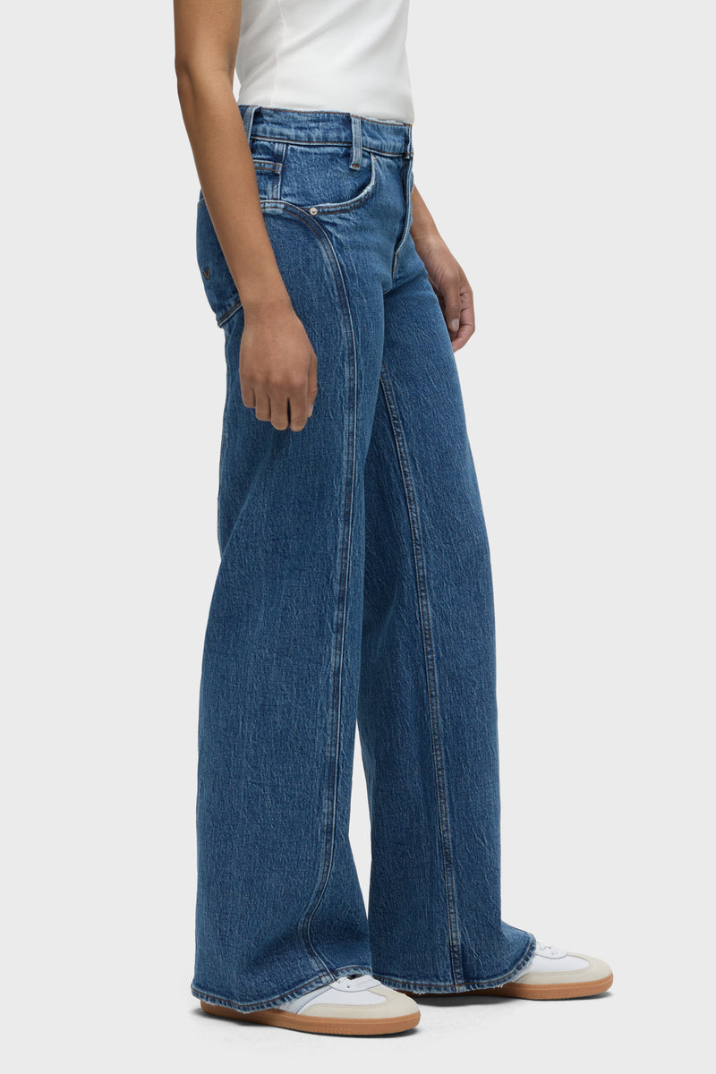 Lexi Mid-Rise Seamed Wide Leg