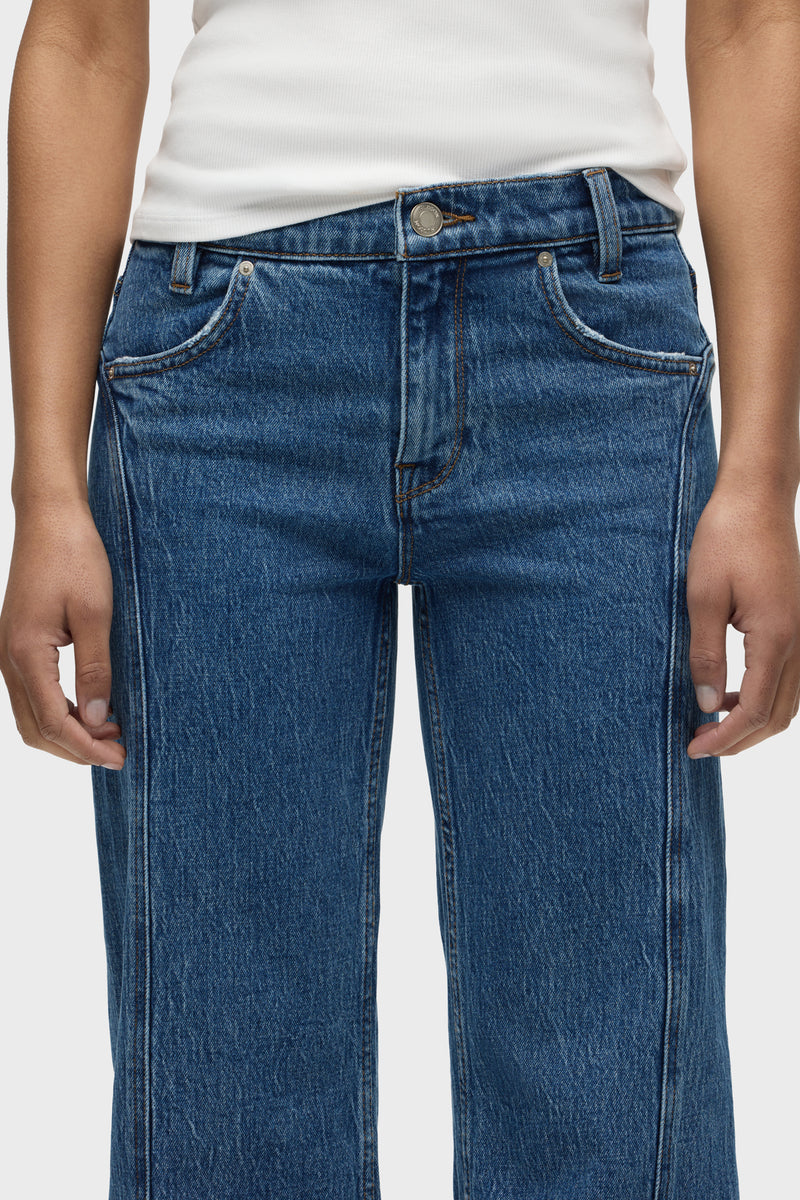 Lexi Mid-Rise Seamed Wide Leg