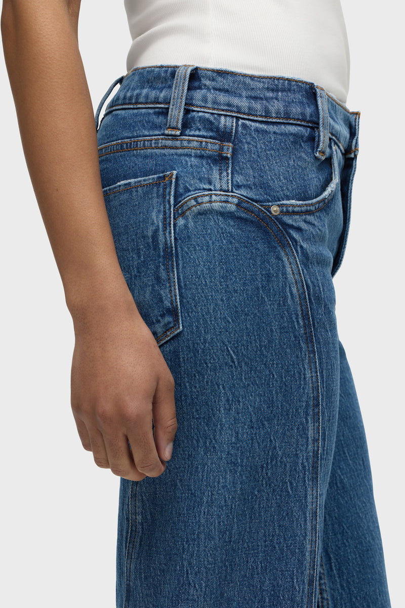 Lexi Mid-Rise Seamed Wide Leg