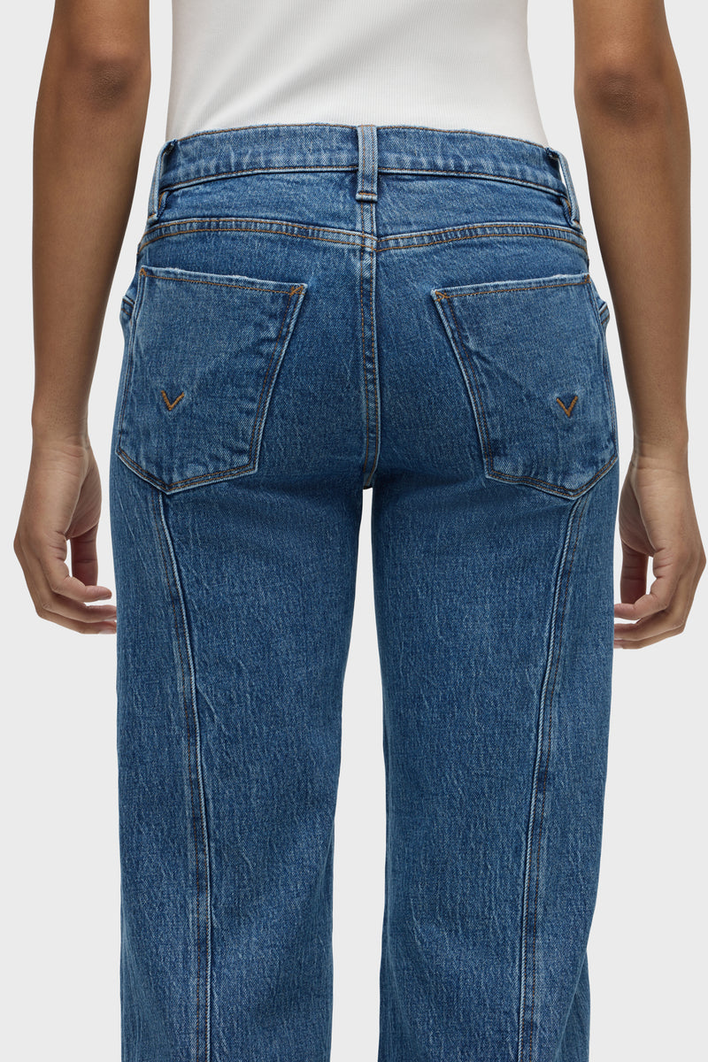 Lexi Mid-Rise Seamed Wide Leg