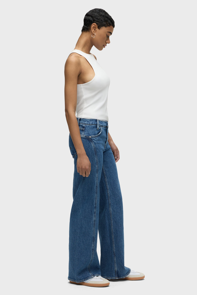 Lexi Mid-Rise Seamed Wide Leg
