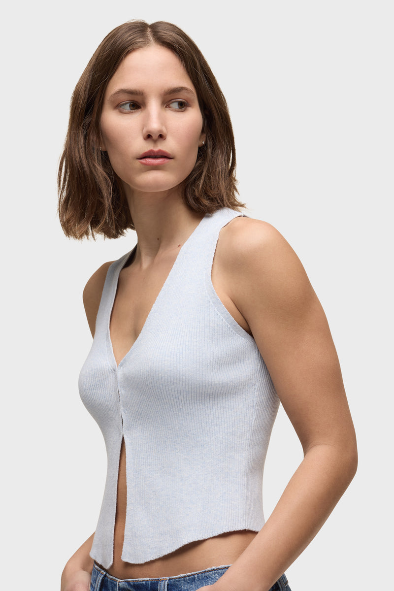 Sleeveless V-Neck Sweater