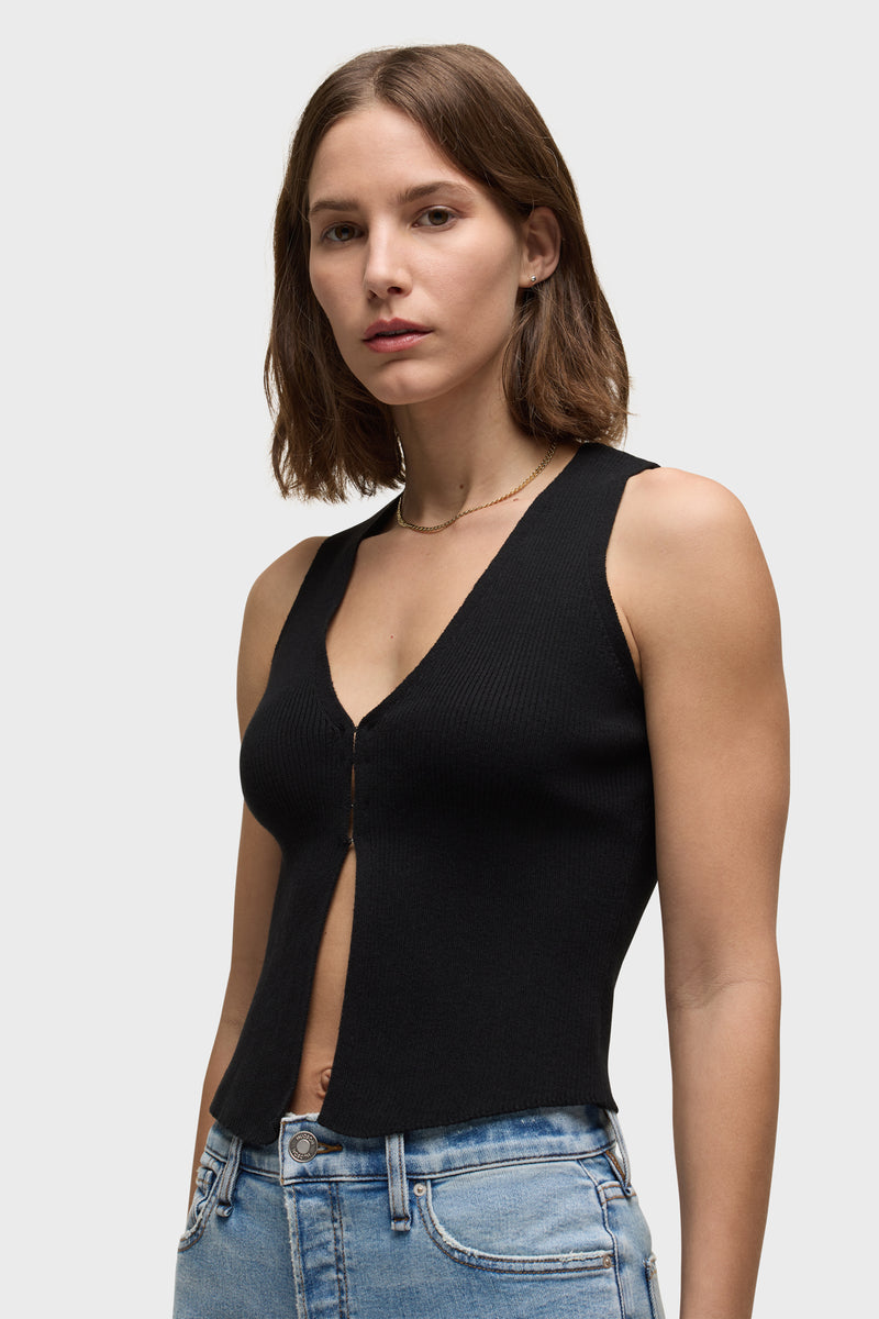 Sleeveless V-Neck Sweater