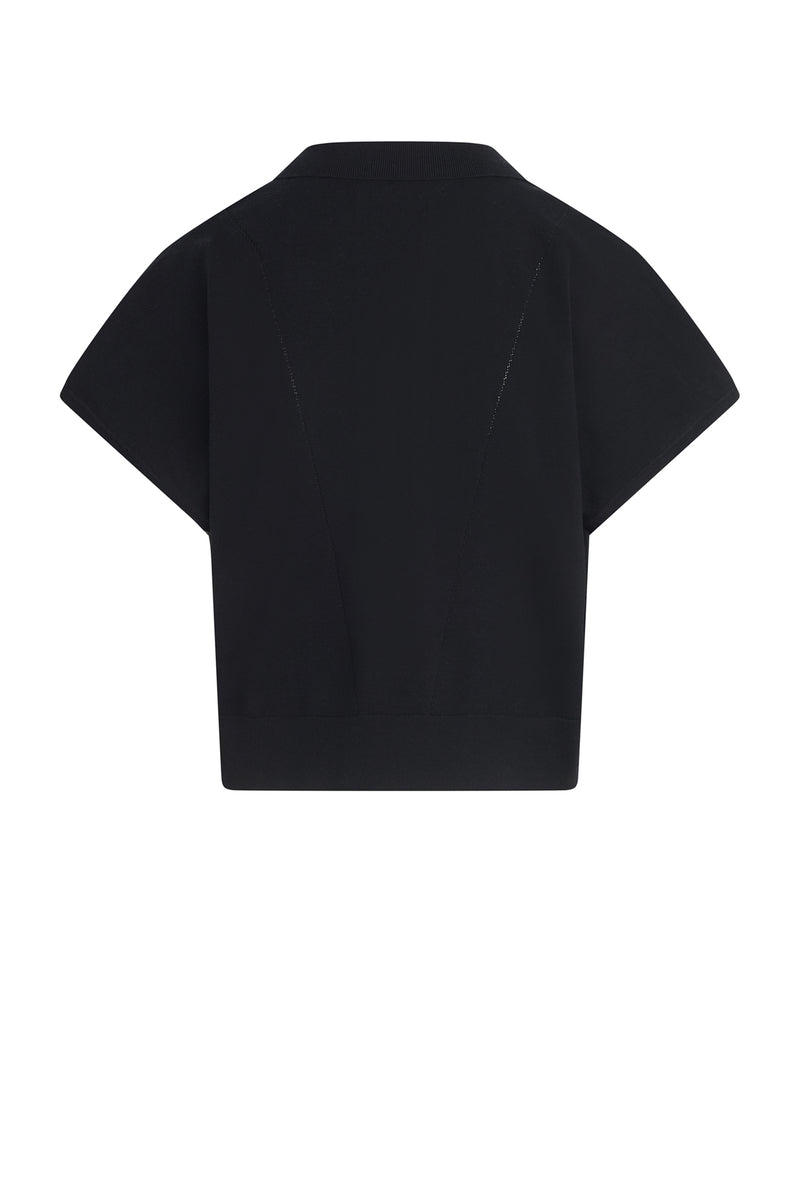 Draped Collared Sweater