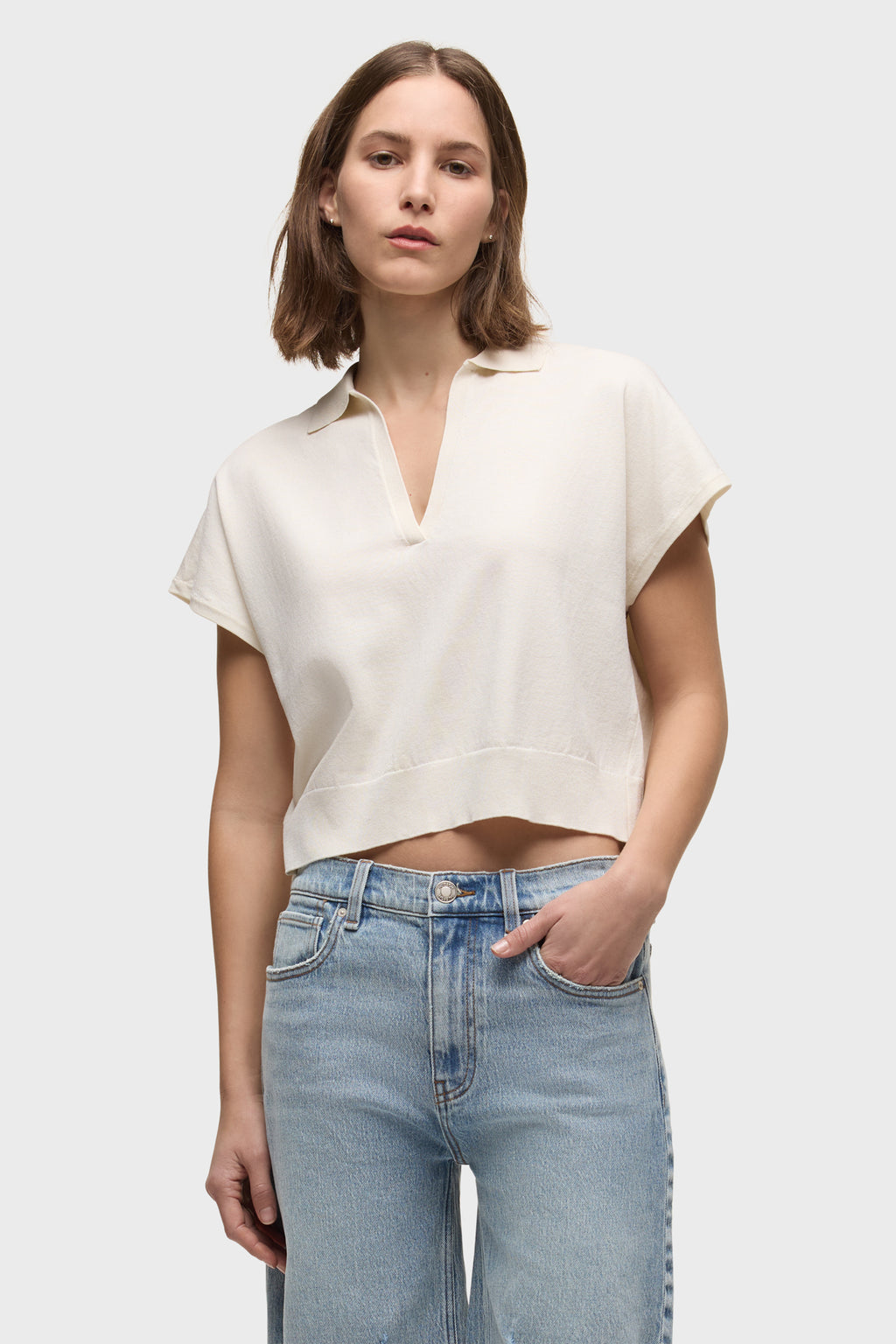 Draped Collared Sweater