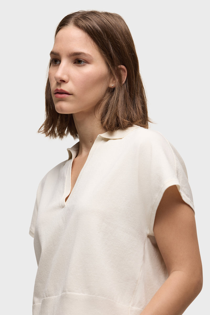 Draped Collared Sweater