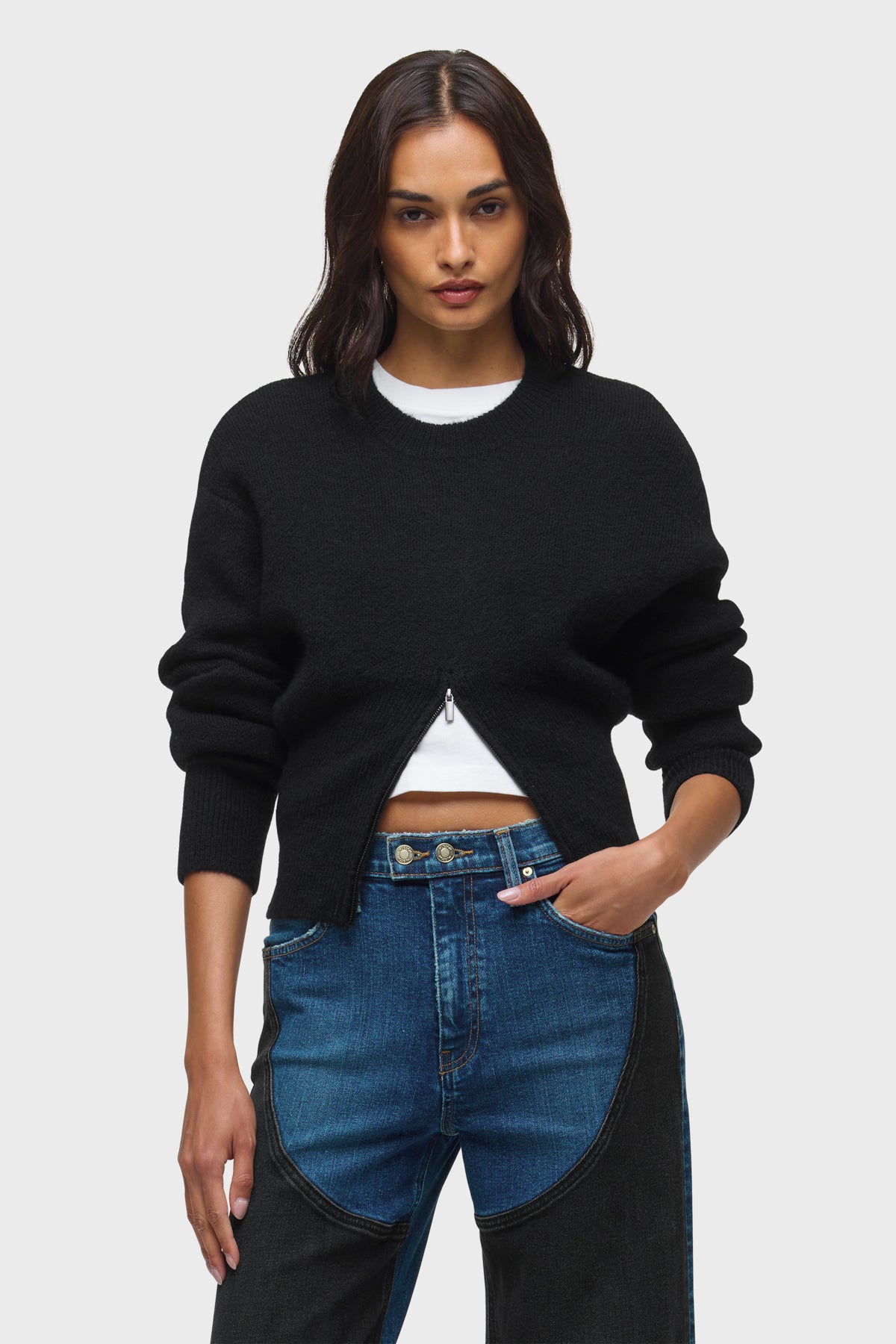 Lizbeth Front Zip Sweater | Hudson Jeans