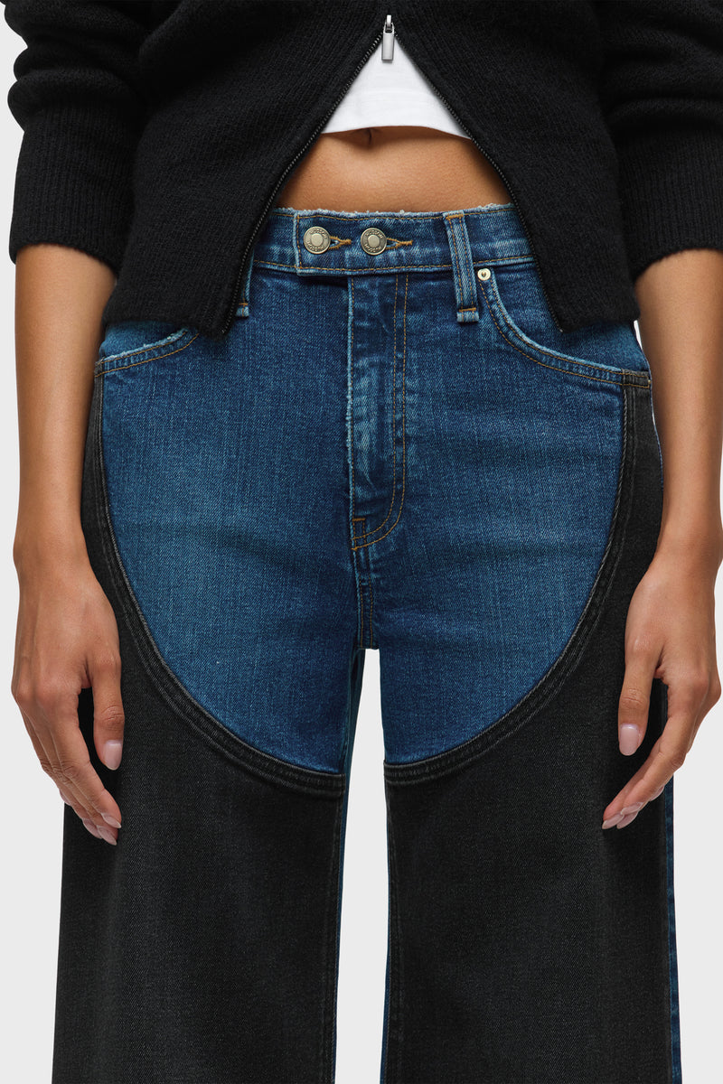 Jodie Loose Wide Leg W/ Contrast Front Panel