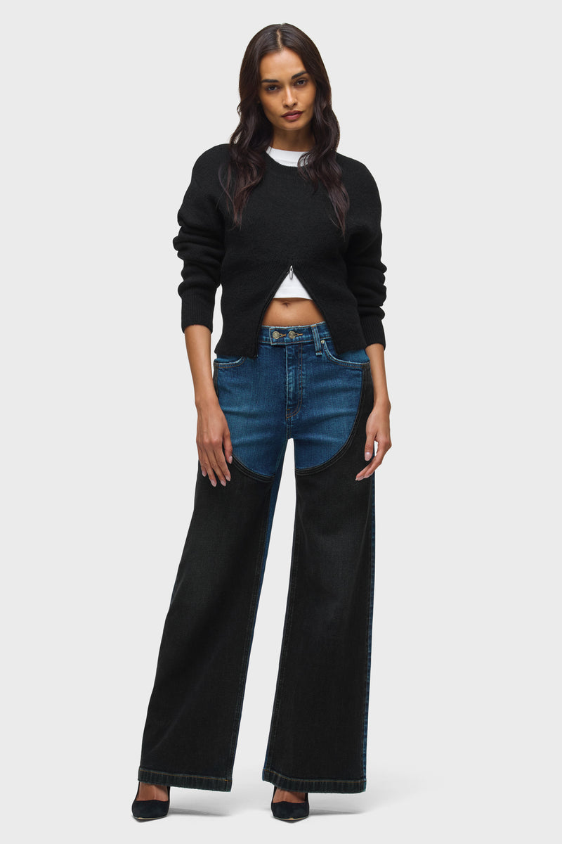 Jodie Loose Wide Leg W/ Contrast Front Panel