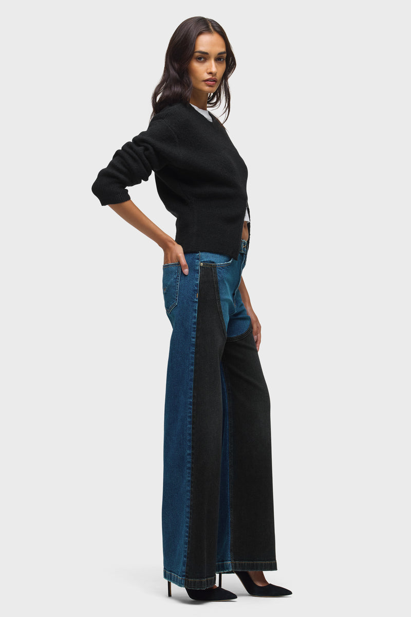 Jodie Loose Wide Leg W/ Contrast Front Panel