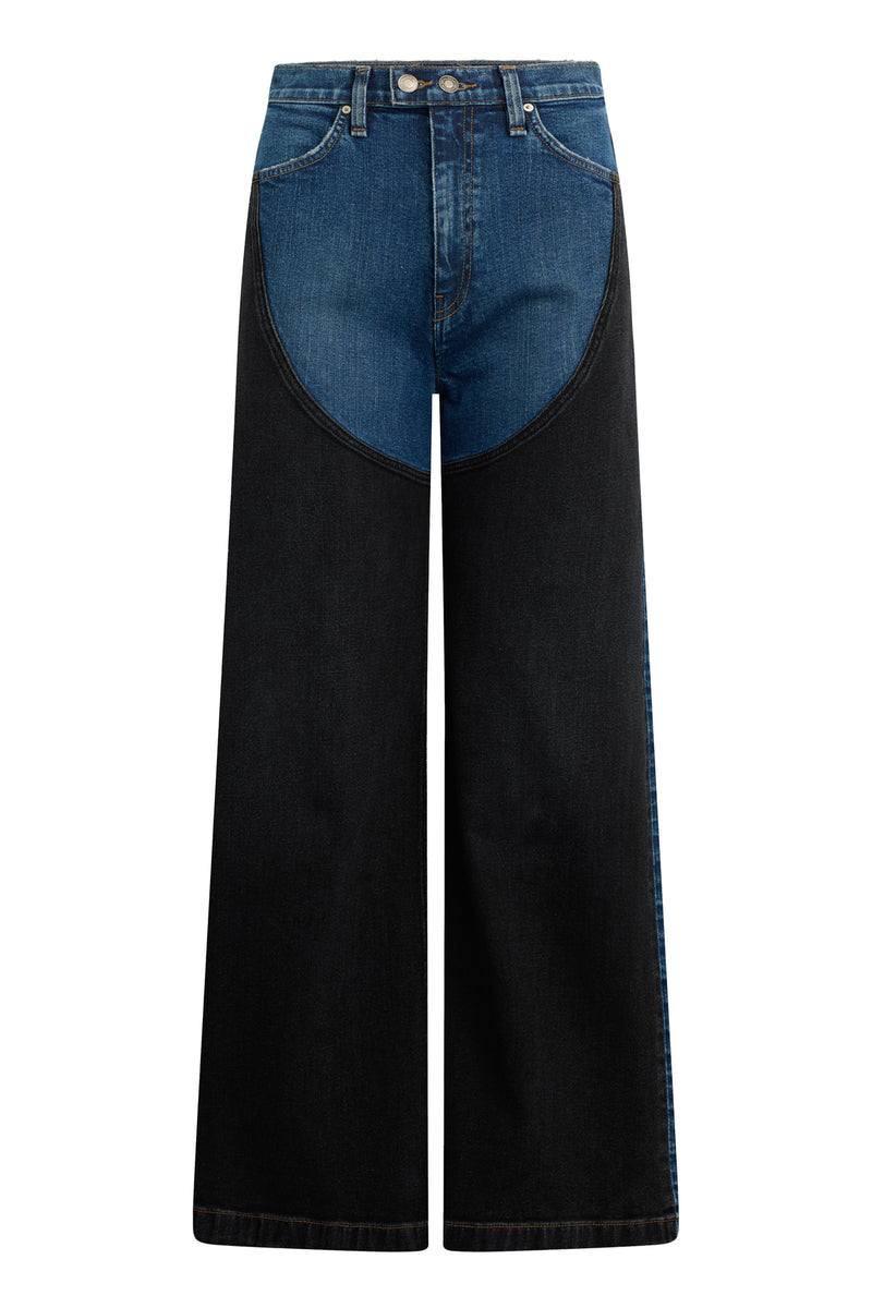Jodie Loose Wide Leg W/ Contrast Front Panel
