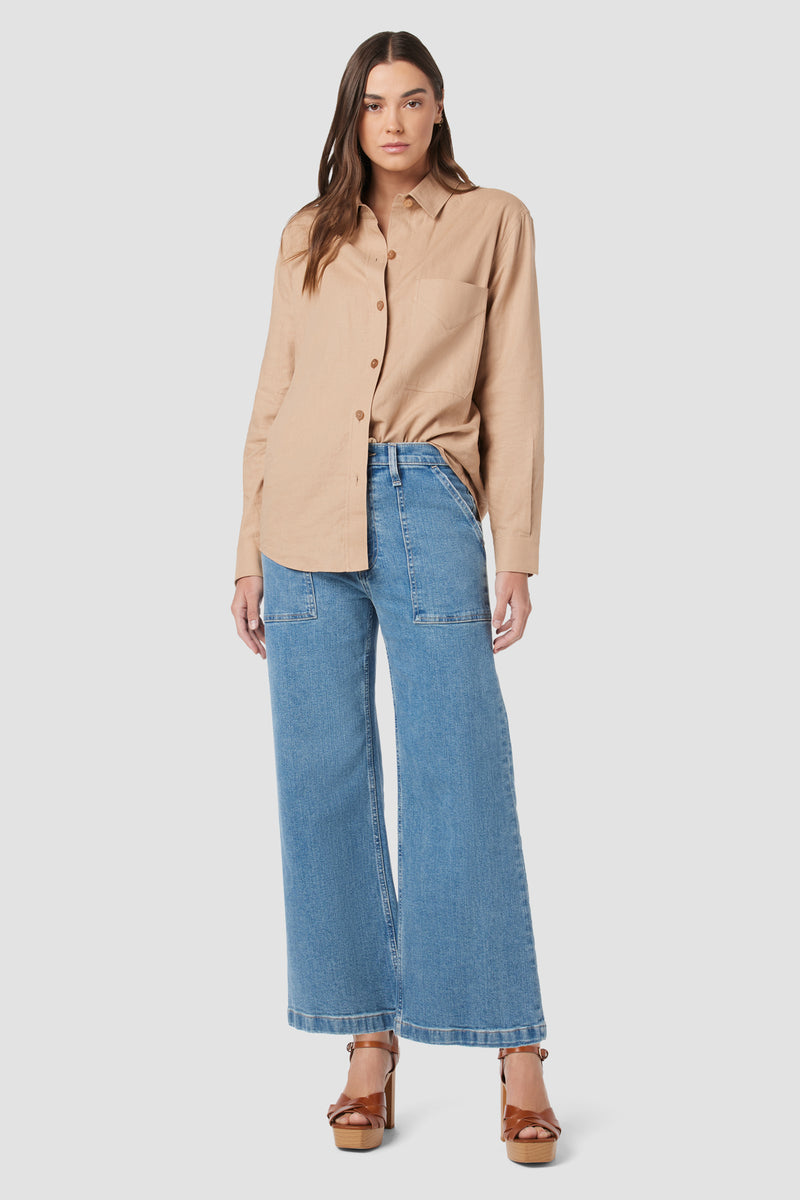 Jodie Loose Fit Wide Leg Crop Jean
