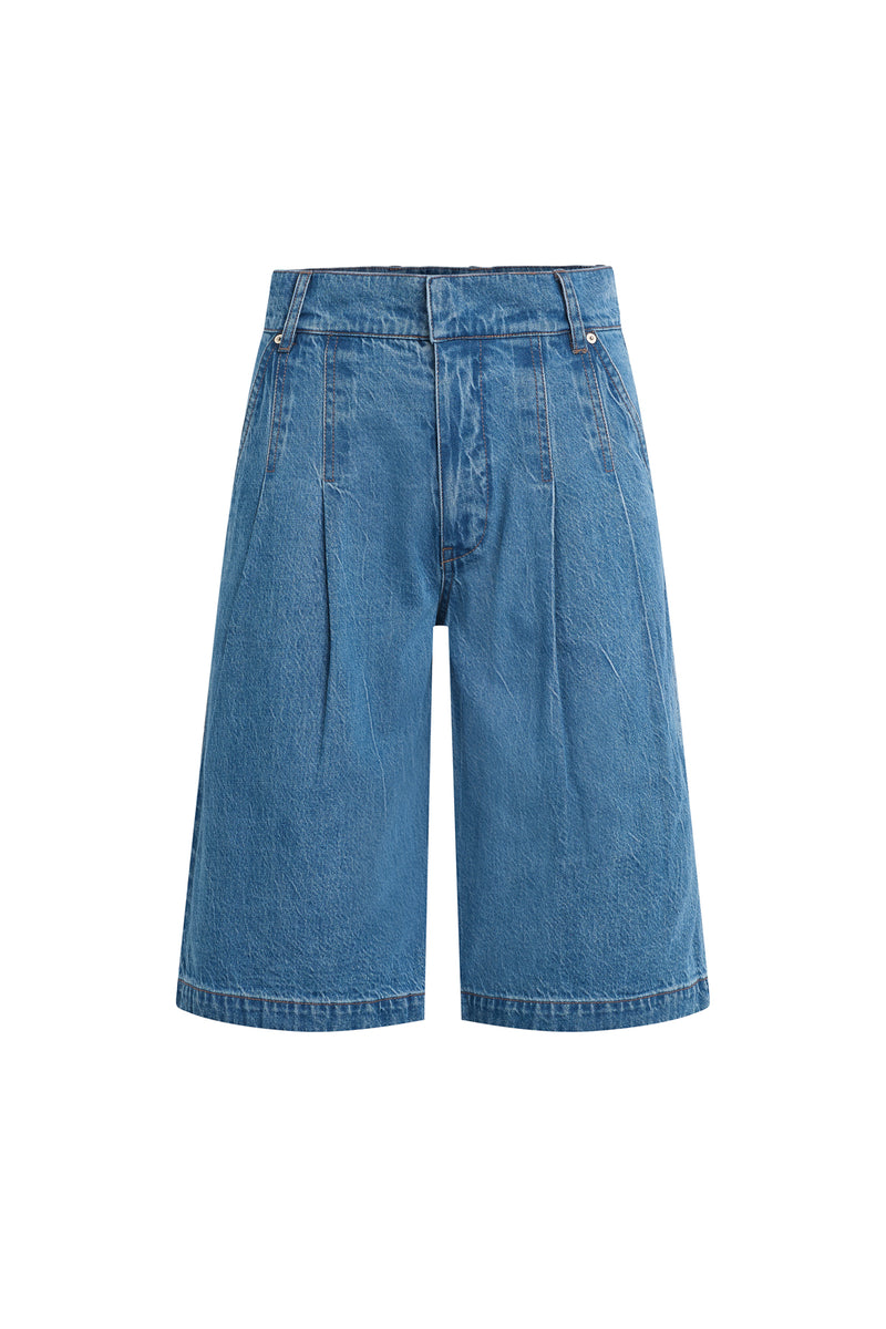 Clean Front Pleated Bermuda Short