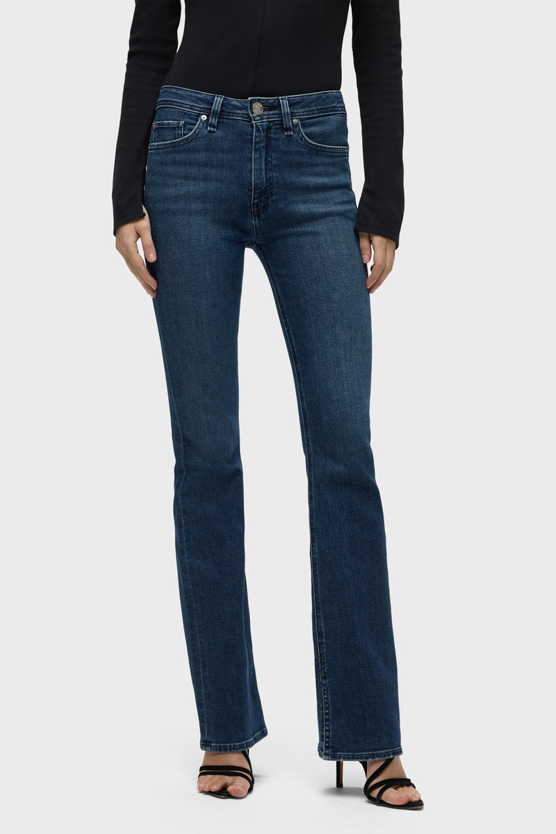 Barbara High-Rise Bootcut w/ Flap Jean