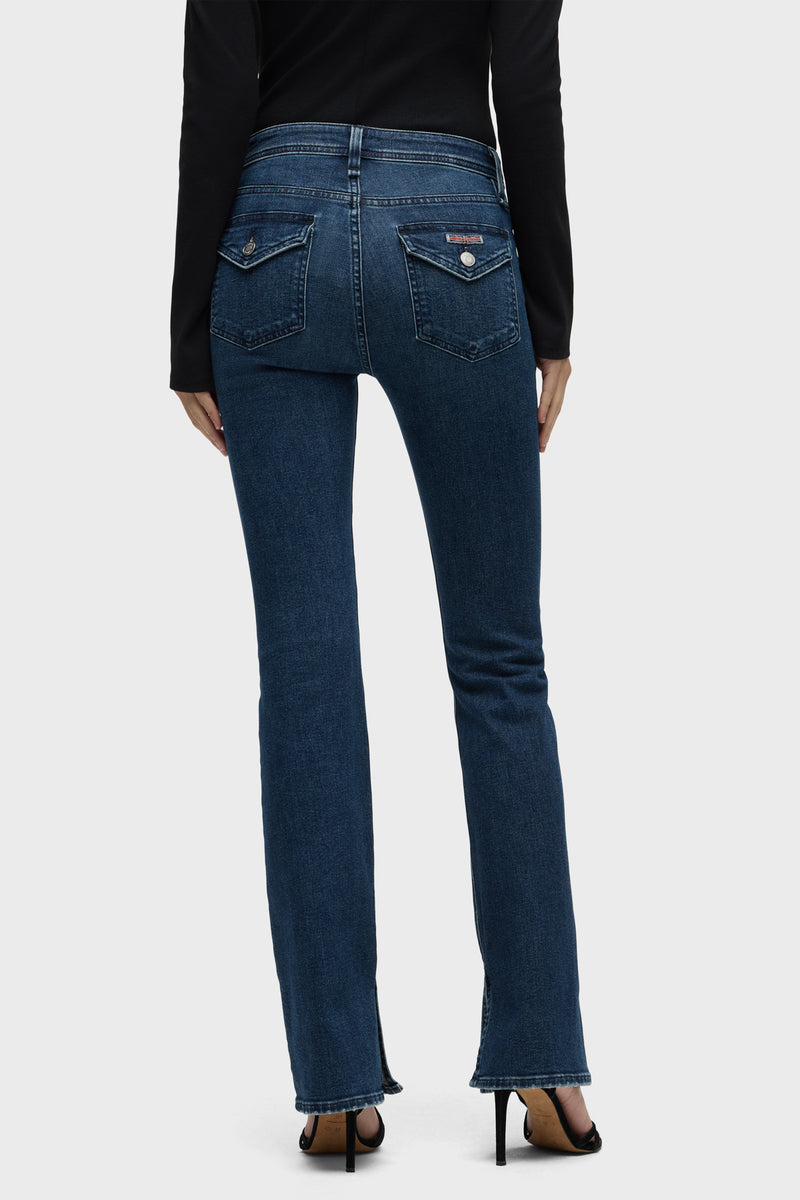 Barbara High-Rise Bootcut w/ Flap Jean