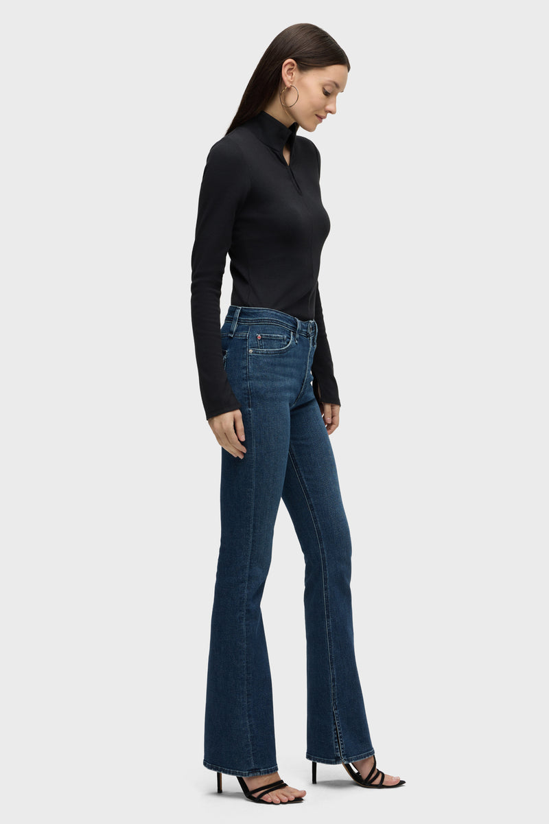 Barbara High-Rise Bootcut w/ Flap Jean