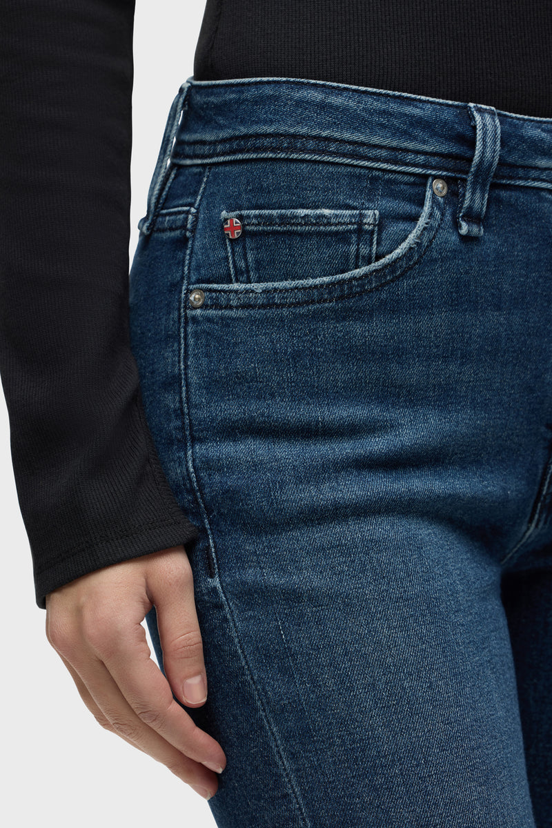 Barbara High-Rise Bootcut w/ Flap Jean