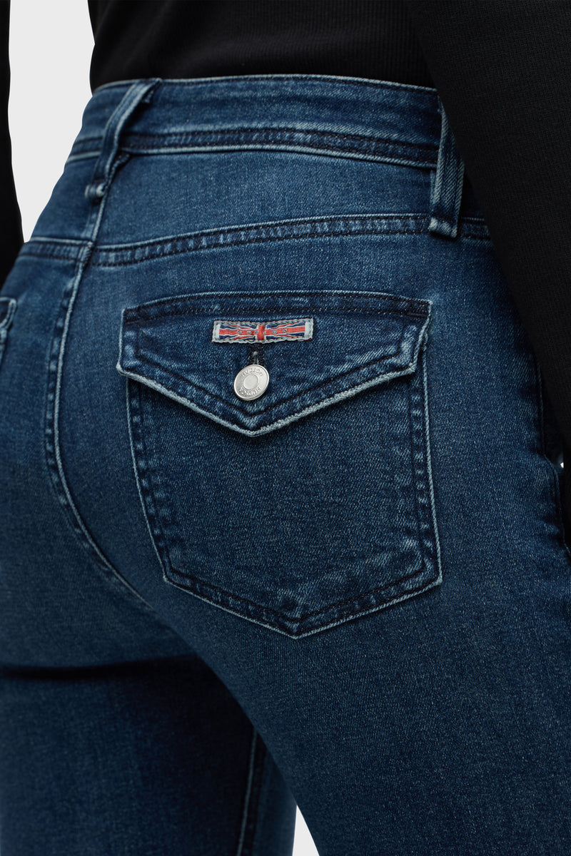 Barbara High-Rise Bootcut w/ Flap Jean