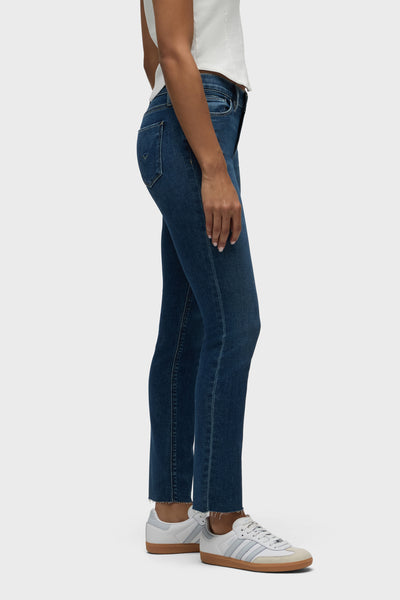 HUDSON Women's Nico Midrise Skinny Jeans - Released Hem, Stretch Denim, 9 Inch Rise, 28 Inch Inseam, Ankle Length