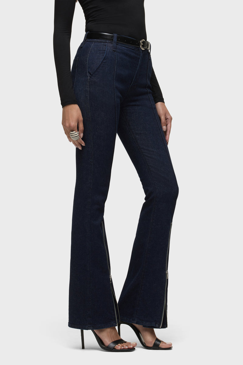 Barbara High-Rise Bootcut W/Zipper