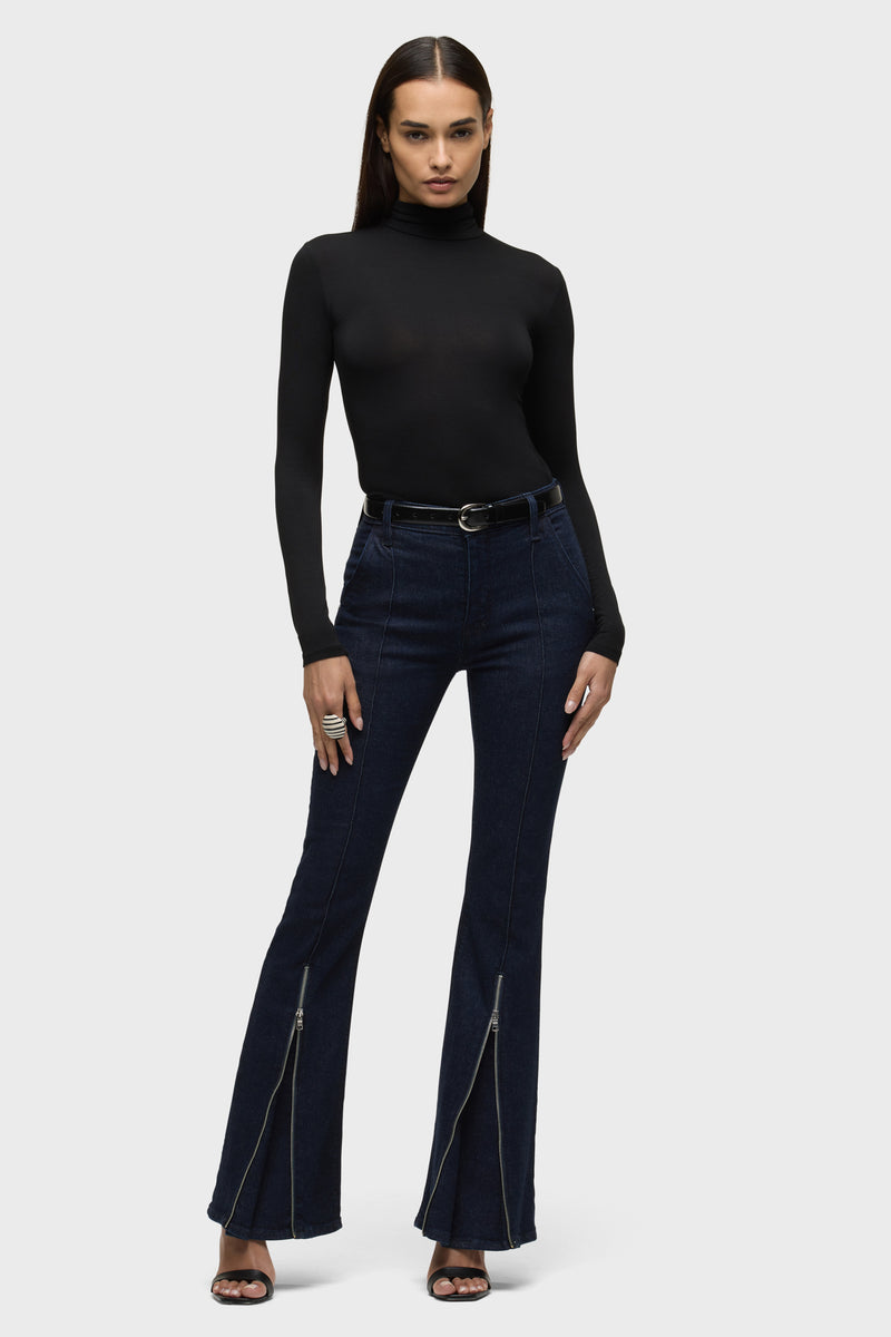 Barbara High-Rise Bootcut W/Zipper