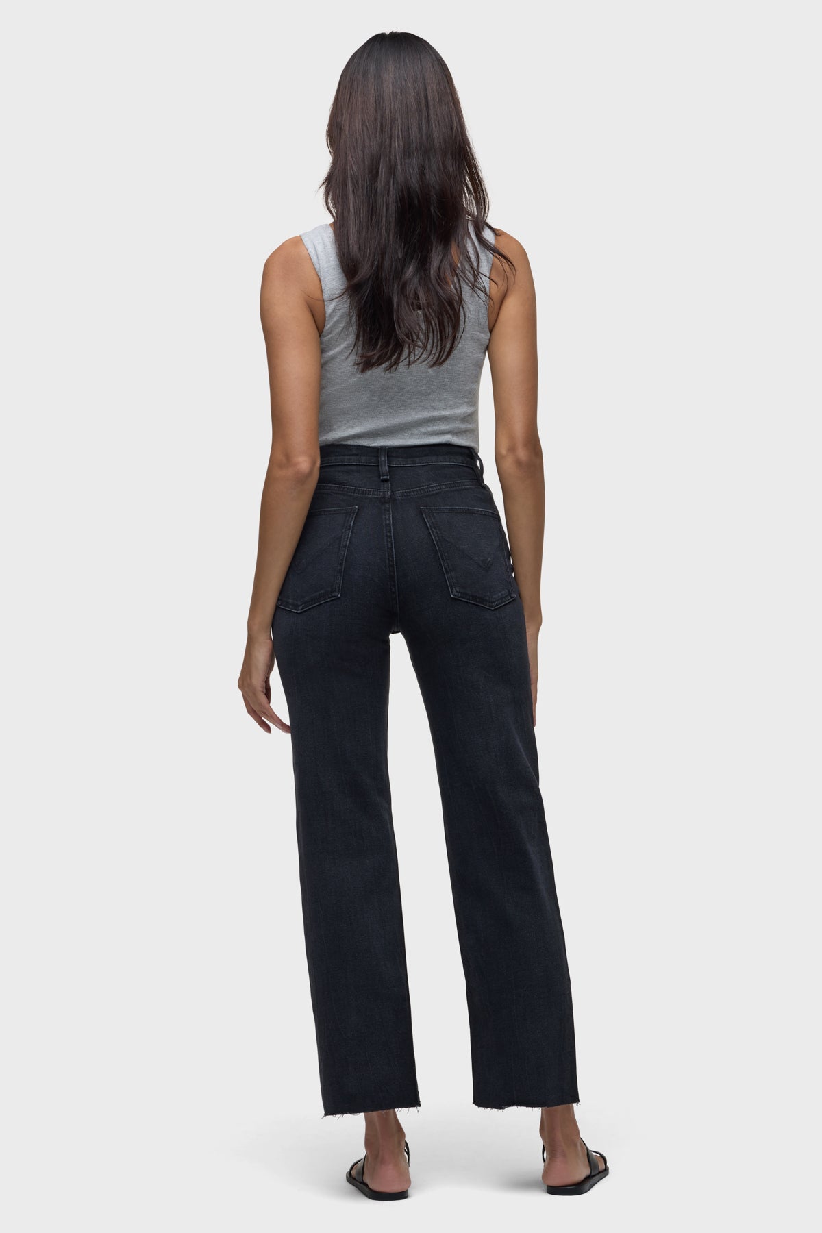 Remi High-Rise Straight Ankle Jean | Premium Italian Fabric