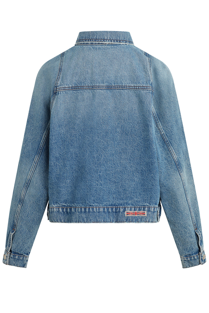 Oversized Union Jack Denim Jacket