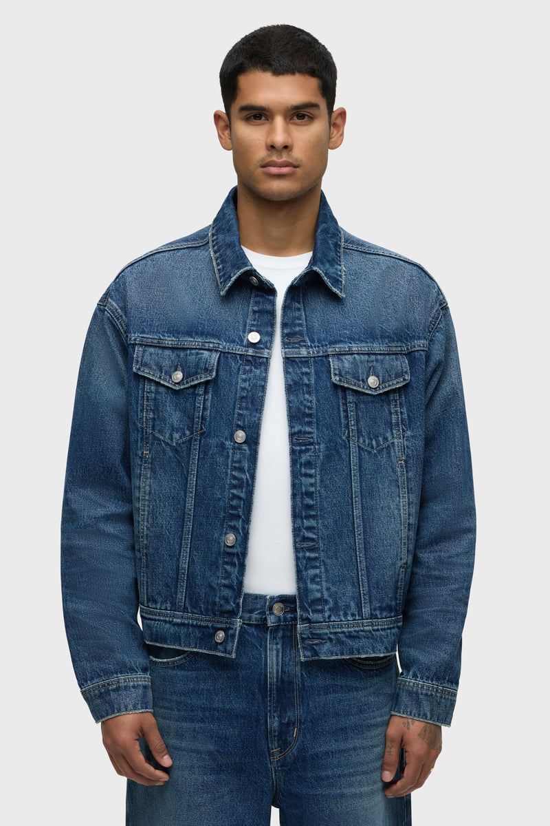 注目ショップ Jacket Trucker | Jeans Hudson | Fabric Italian Premium ジャケット・アウター