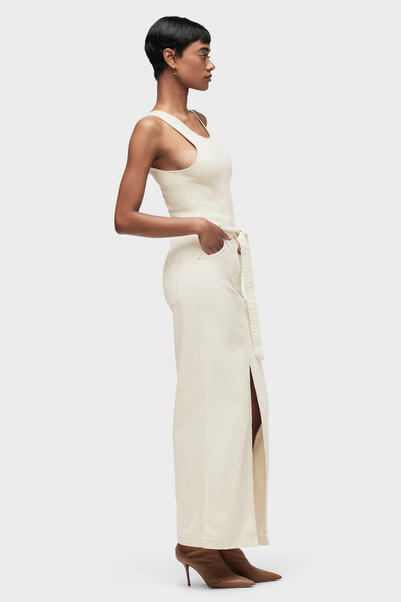 Tie Waist Maxi Skirt