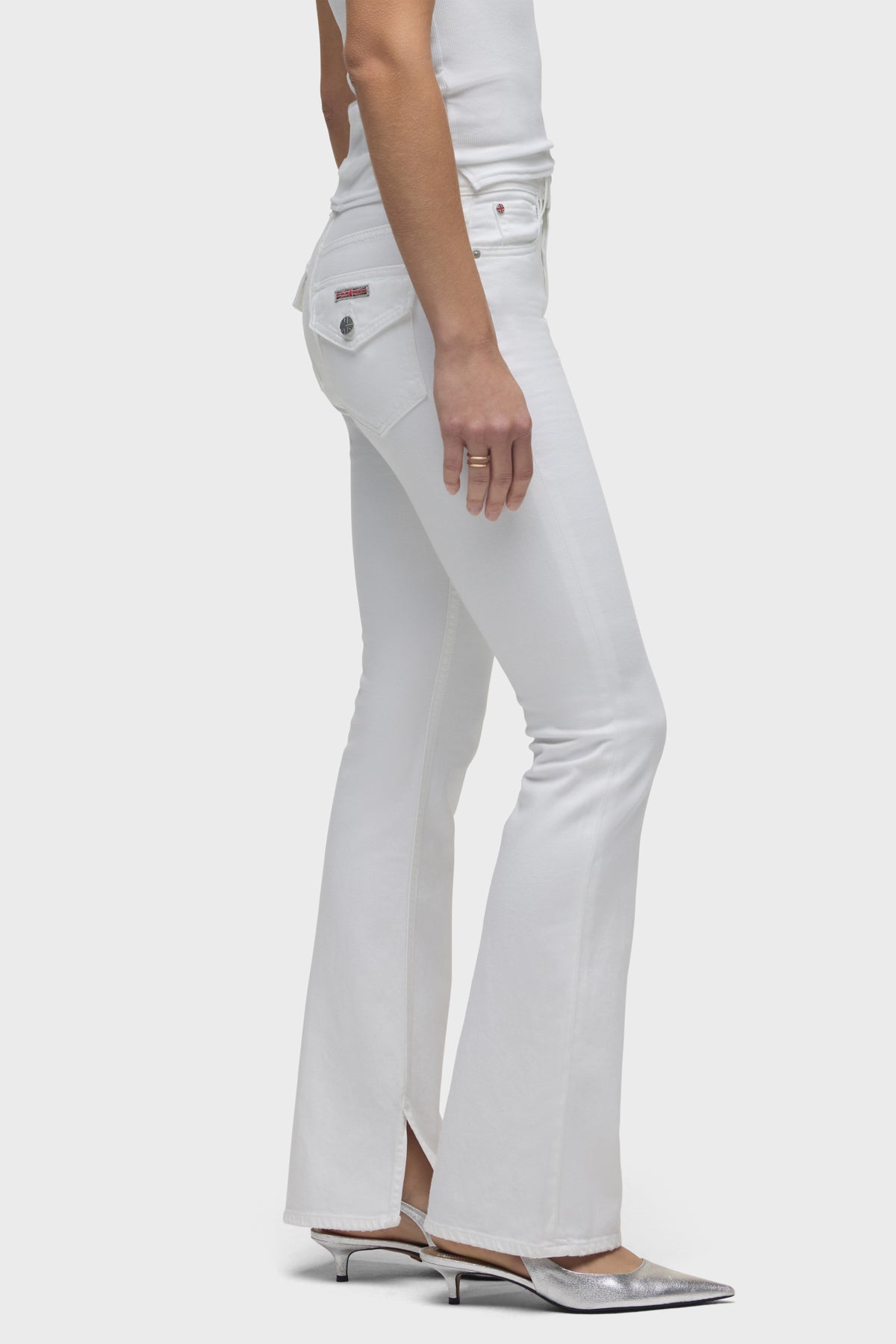 Barbara High-Rise Bootcut Jean w/ Flap | Premium Italian Fabric