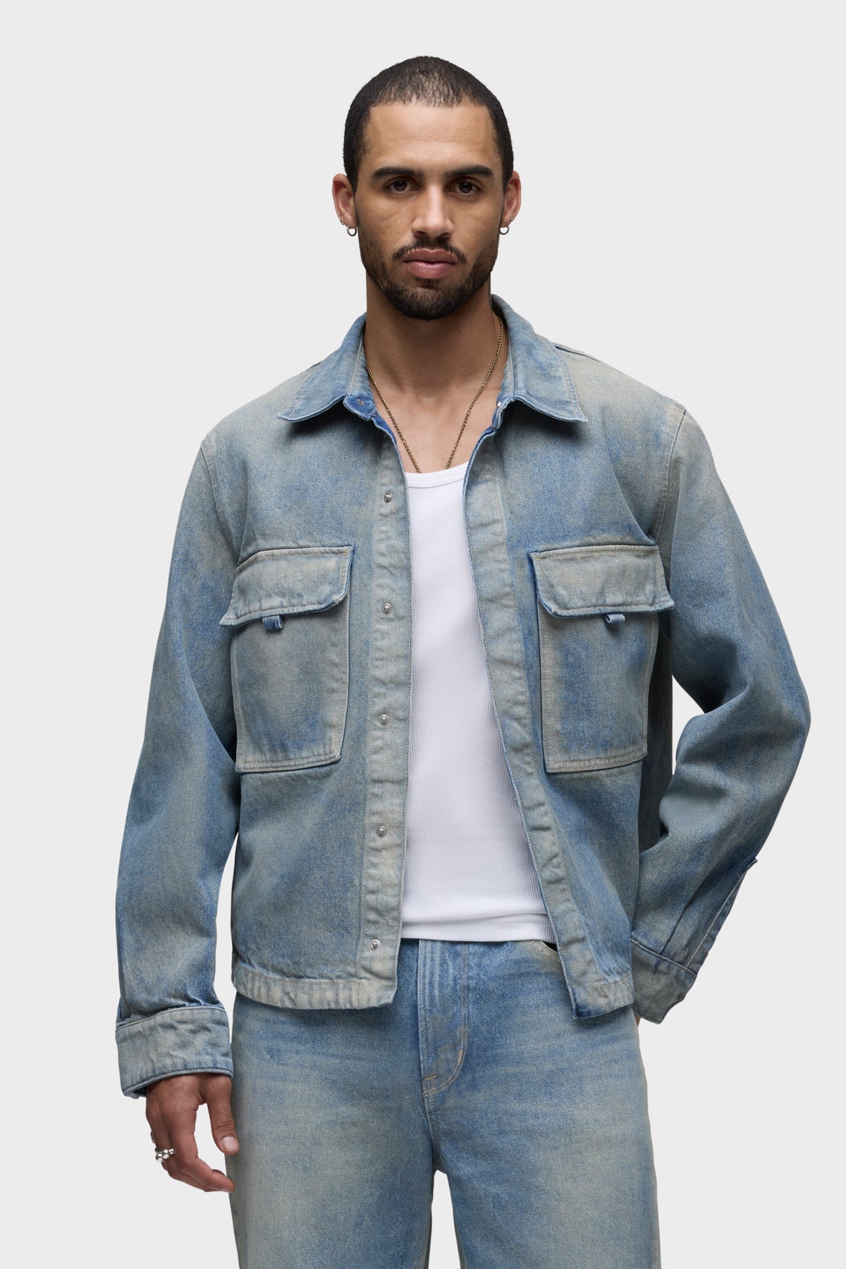 Long Sleeve Shirt | Premium Italian Fabric | Hudson Jeans