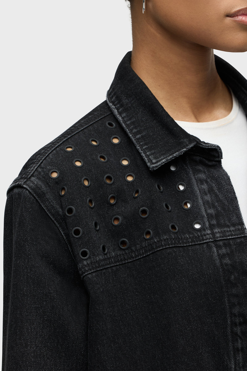 Shacket w/ Grommet Detail