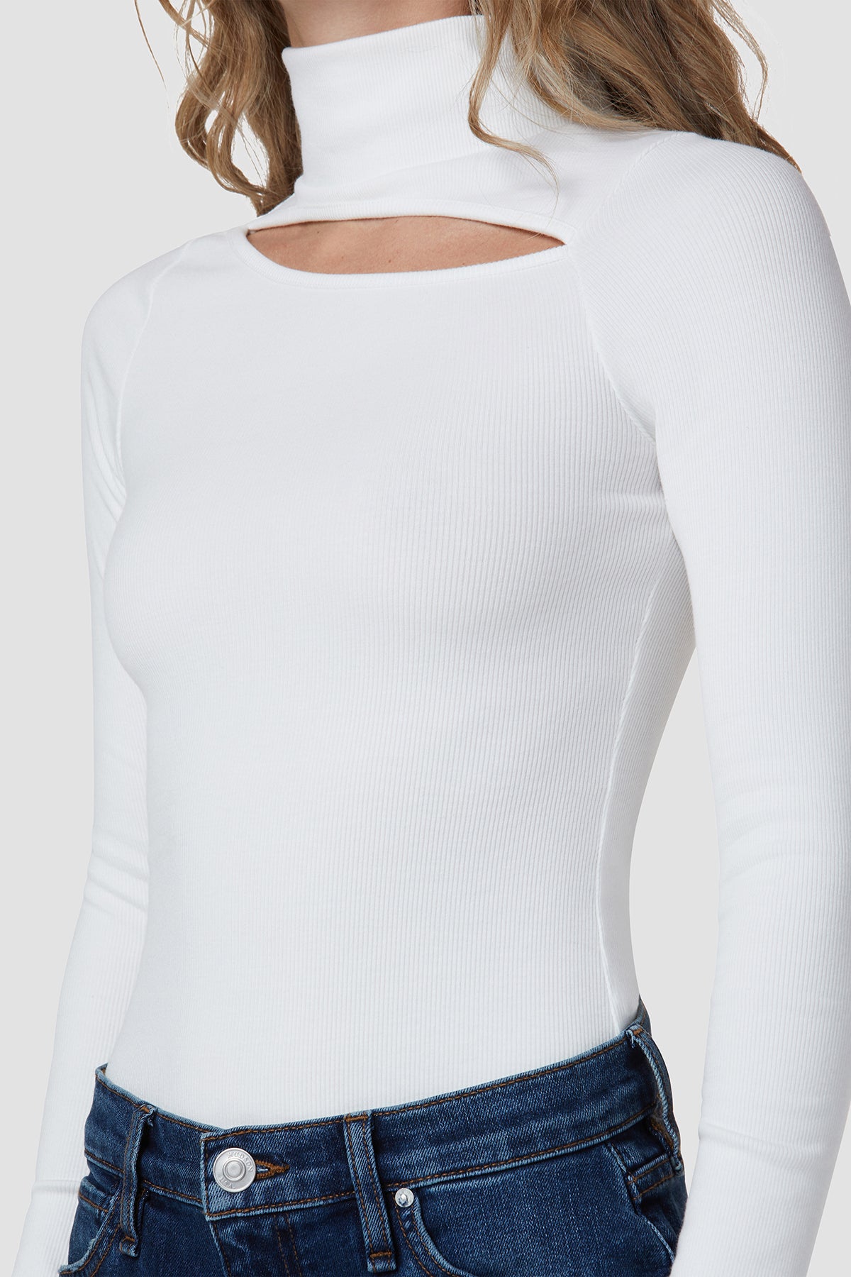 Long sleeve cut out hot sale bodysuit
