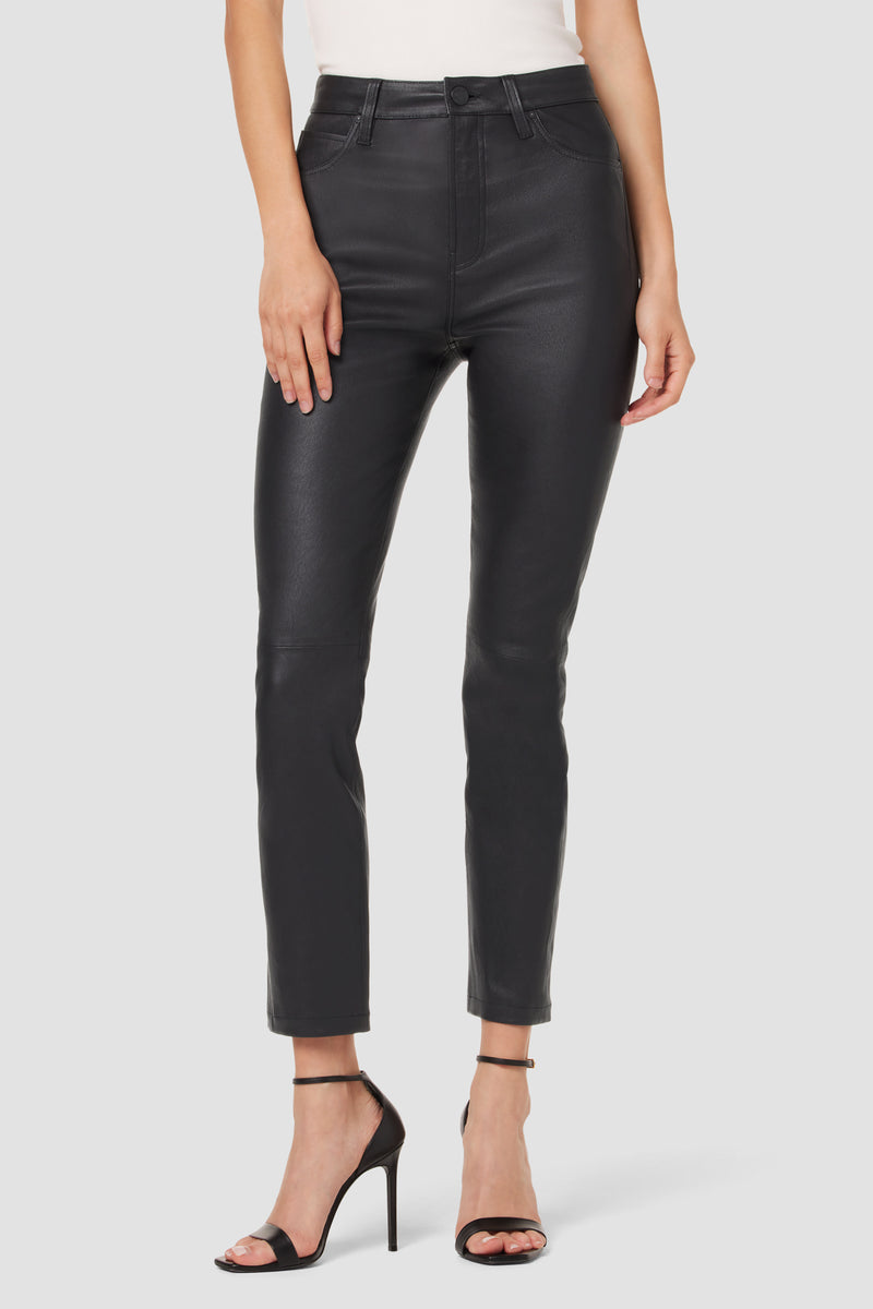 Harlow Ultra High-Rise Cigarette Leather Ankle Pant