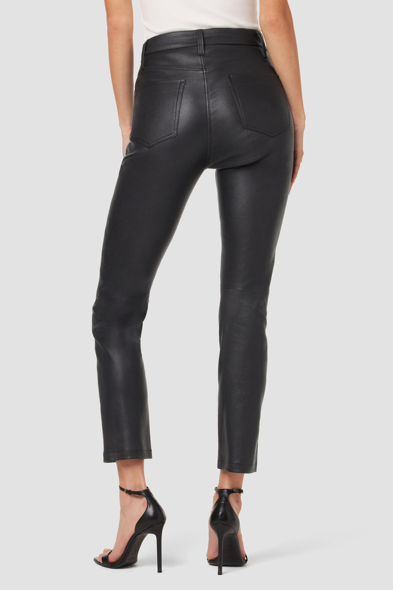 Harlow Ultra High-Rise Cigarette Leather Ankle Pant
